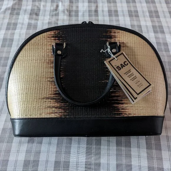 Le Sac Bags New Le Sac Handmade Filipino Buri Palm Ombre Woven